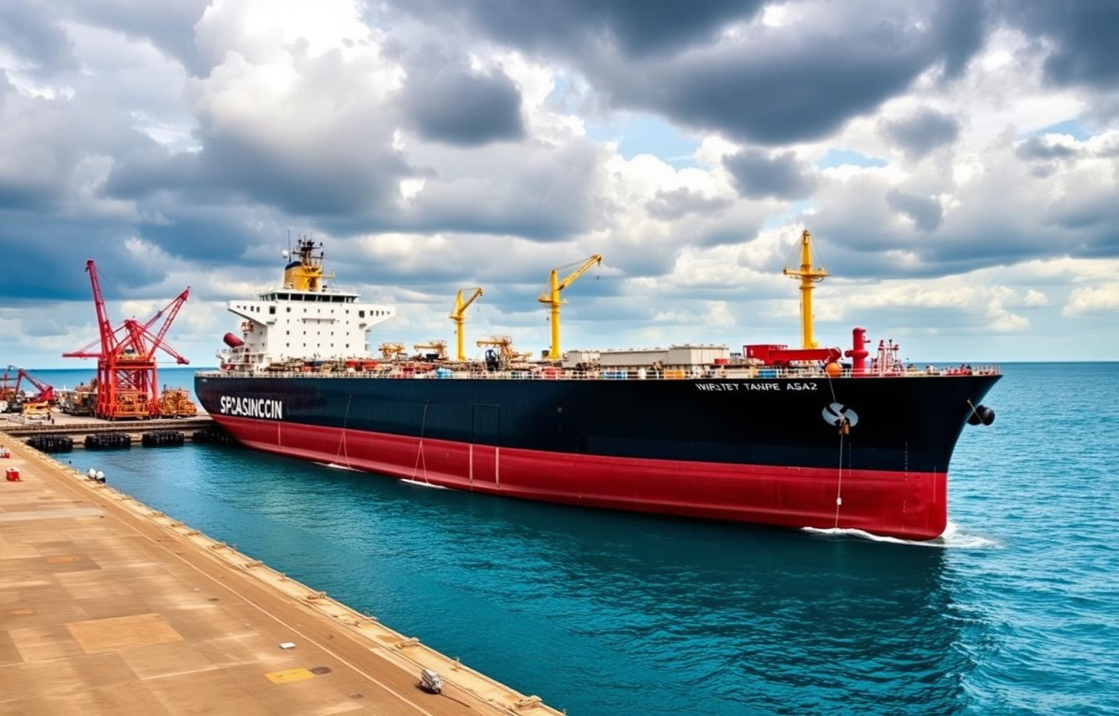 Tanker at port